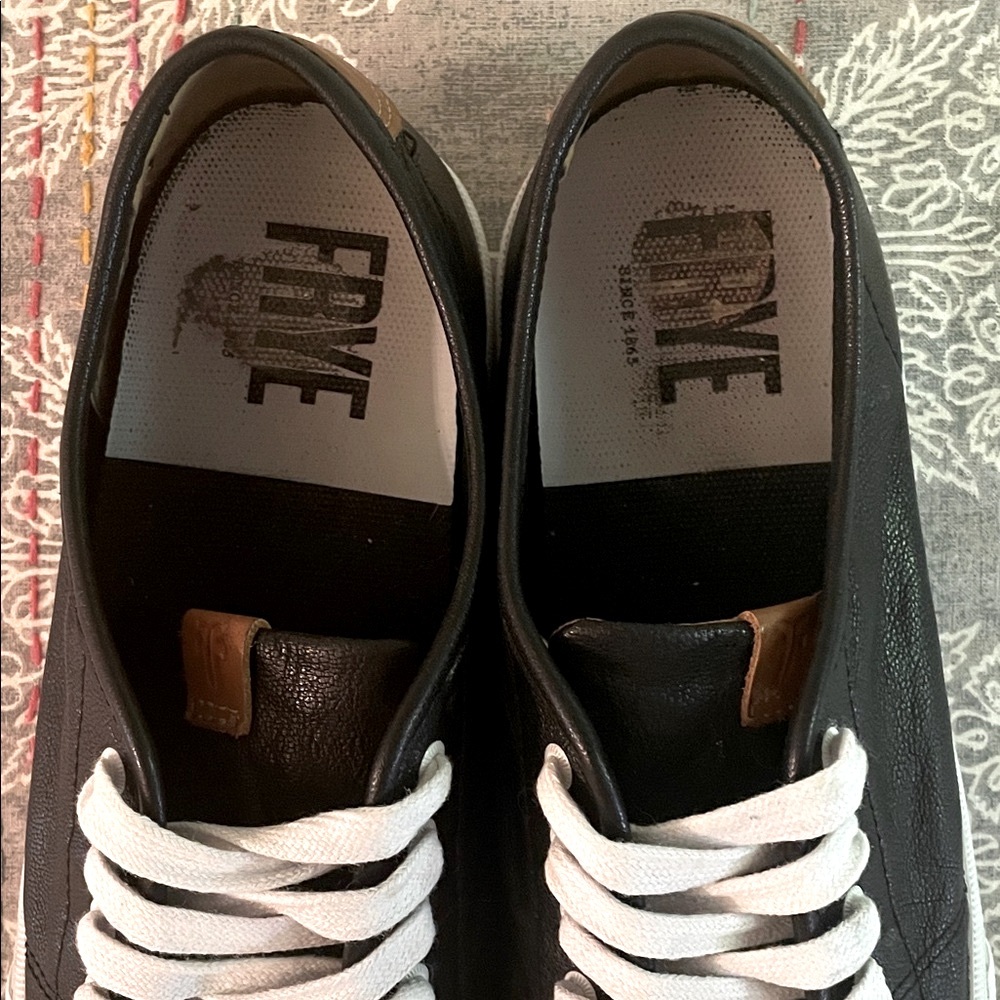 Frye 100% genuine leather Black and white lace up Sneakers - Picture 8 of 14